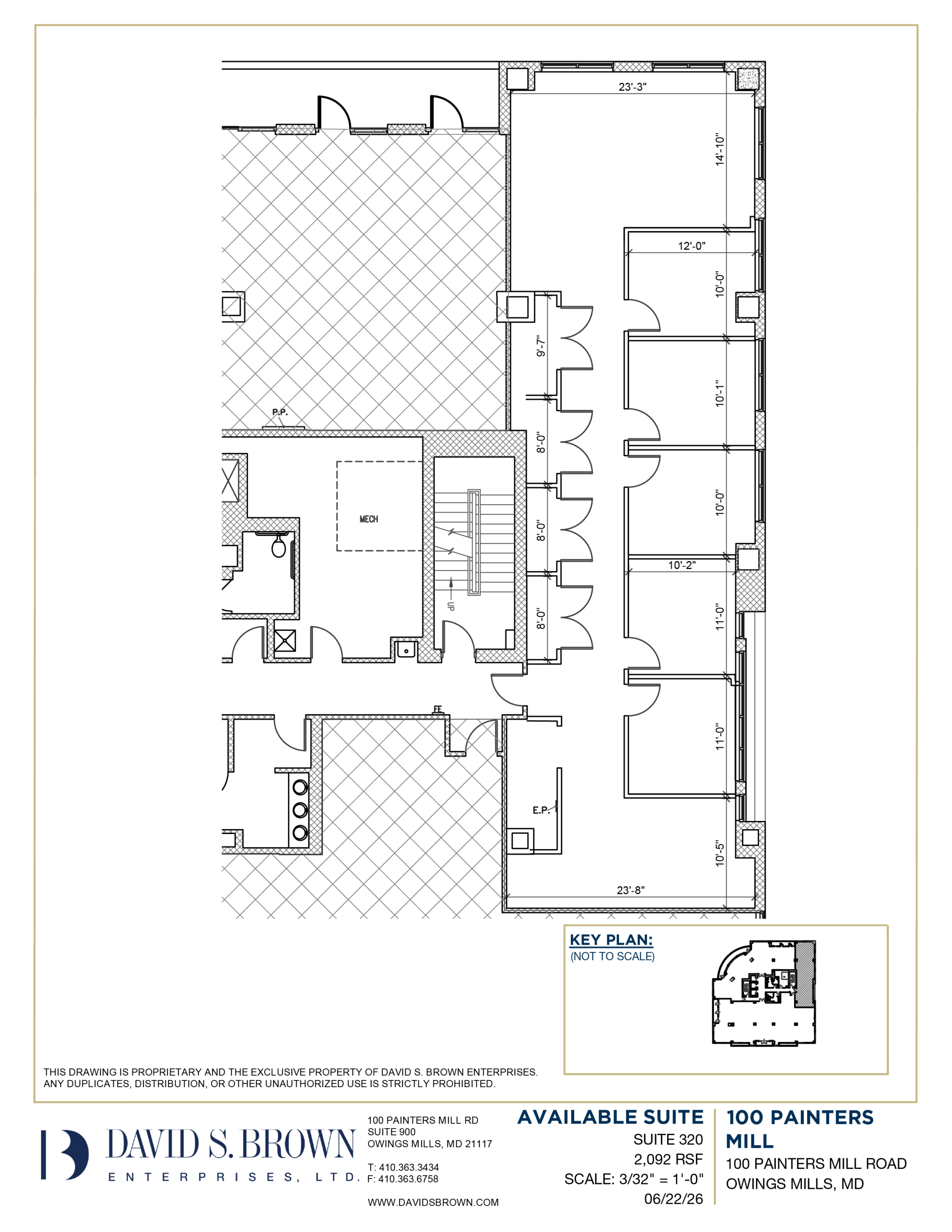 Looking for Office Space for lease? Book a your to see 100 Painters Mill Rd. Suite 320 Floorplan