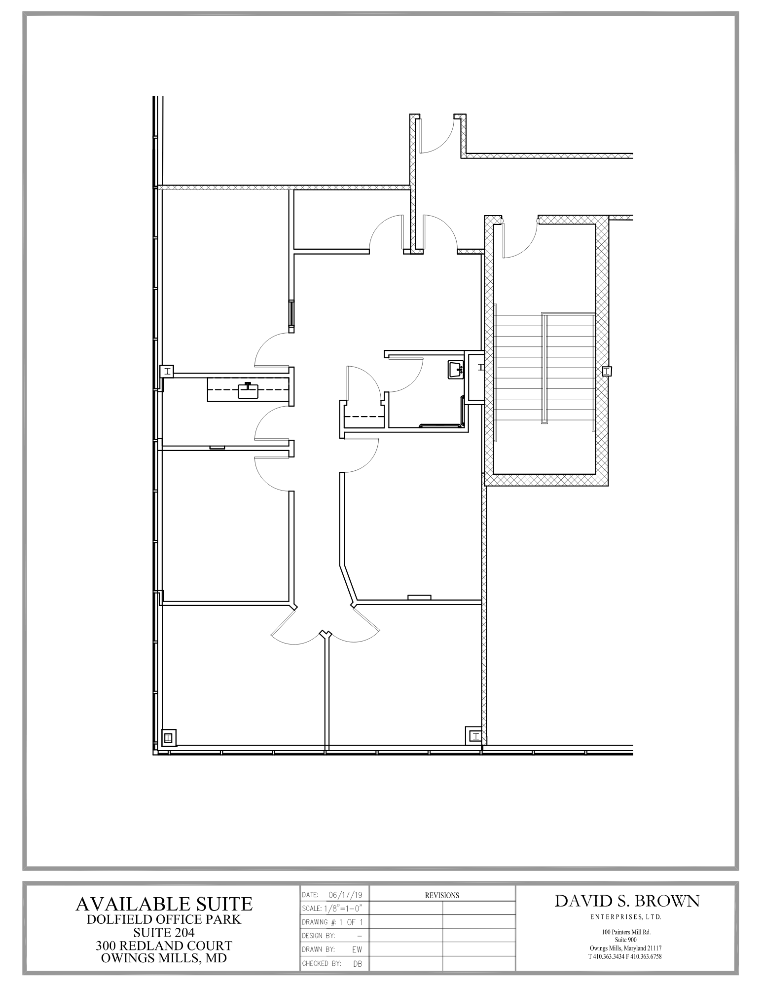 300 Redland Court - Suite 204_1,464 SF_Floor Plan - Class A Office Space for Lease