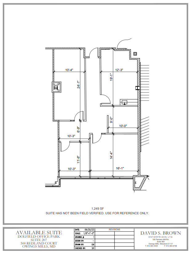 Dolfield Office Park, 500 Redland Court Suite 207 Floorplan, class a office space for lease