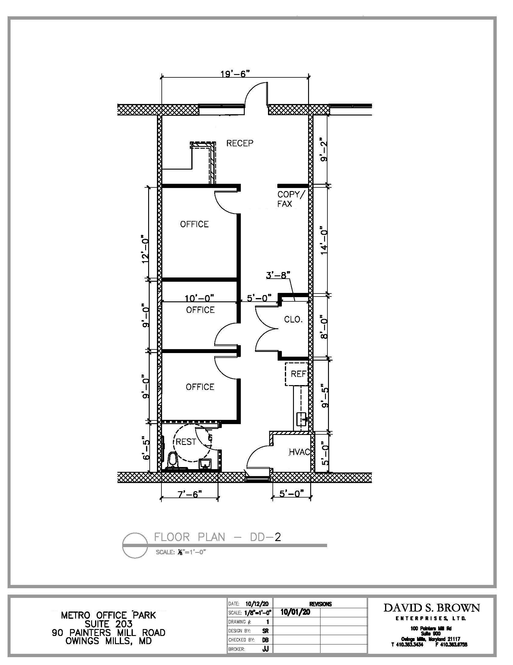 90 Painters Mill Road - Add Suite 203, 1,003sf, office, floor plan