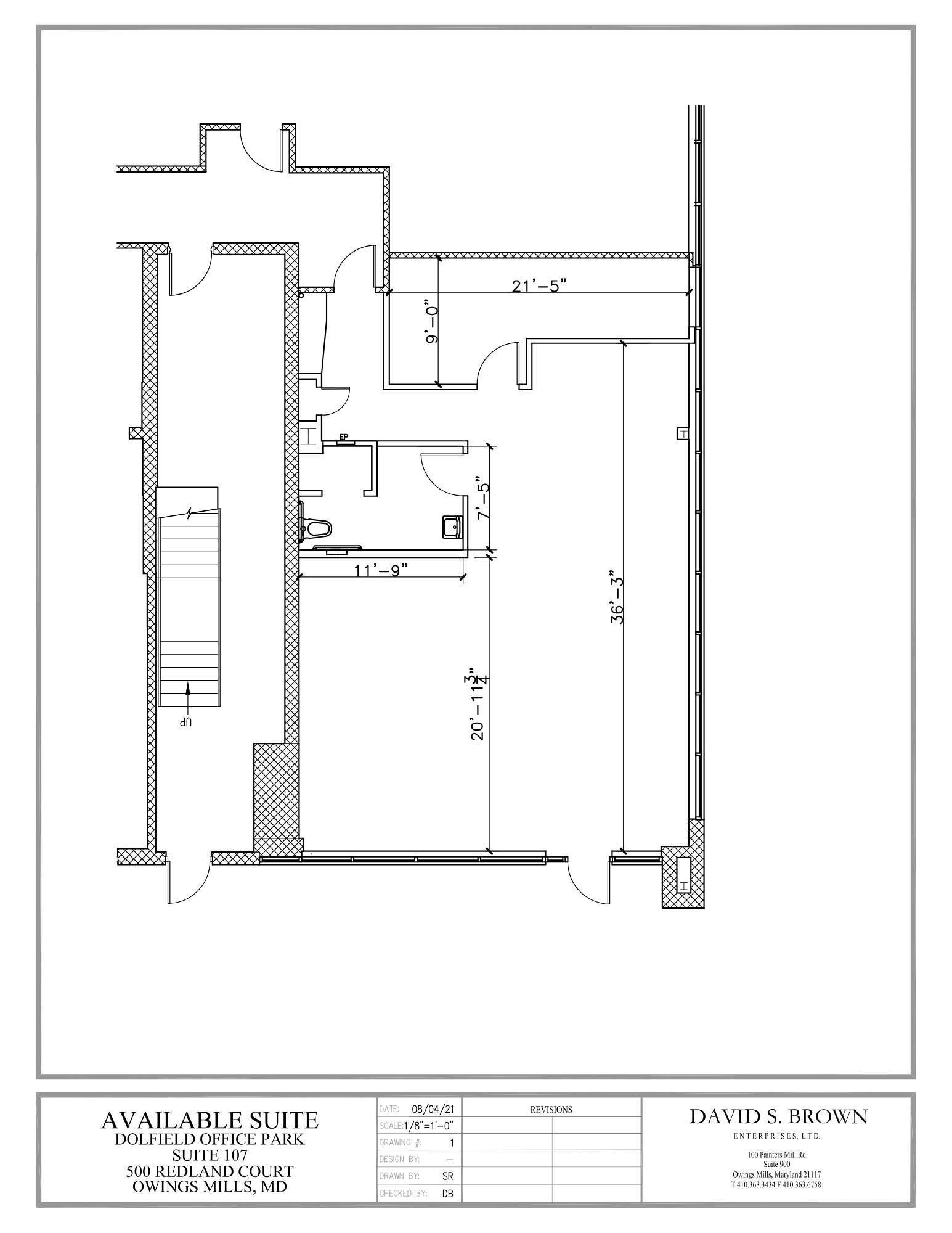 Dolfield-Office-Park-500-Redland-Court-Suite-107-1305-SF-office-floor-plan