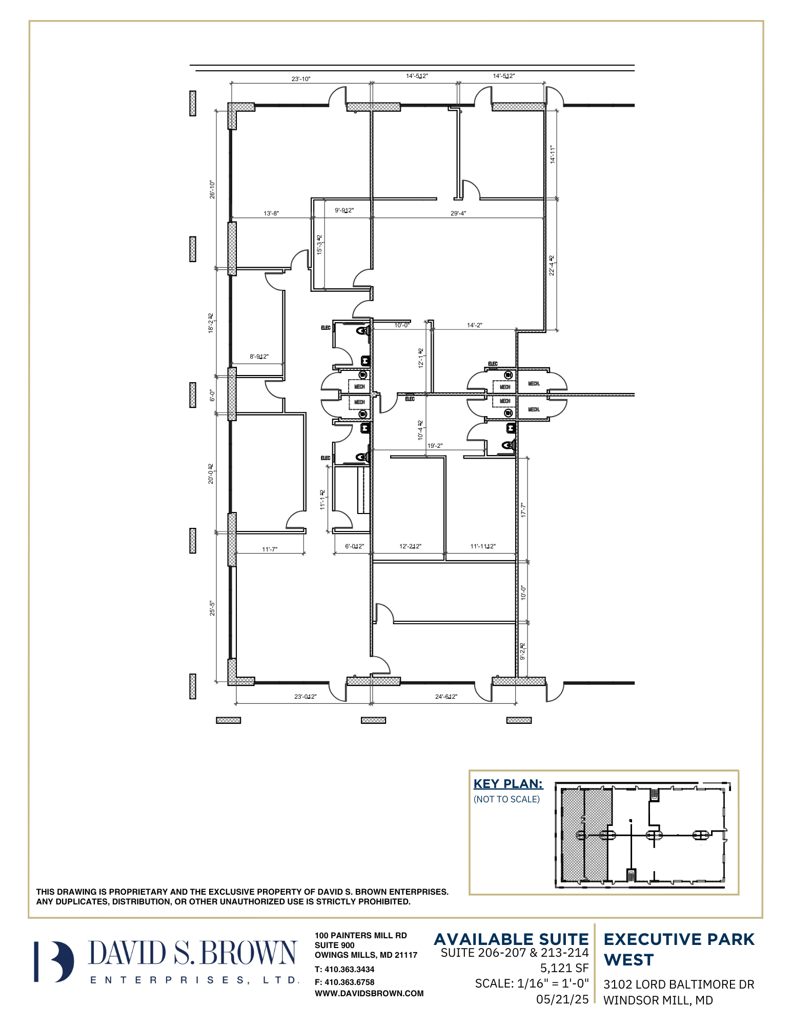 Executive Park West - 3102 Lord Baltimore Drive, Suites 206, 207, 213 & 214 Floor Plan for Lease in Windsor Mill, MD 21244 Book a tour today!