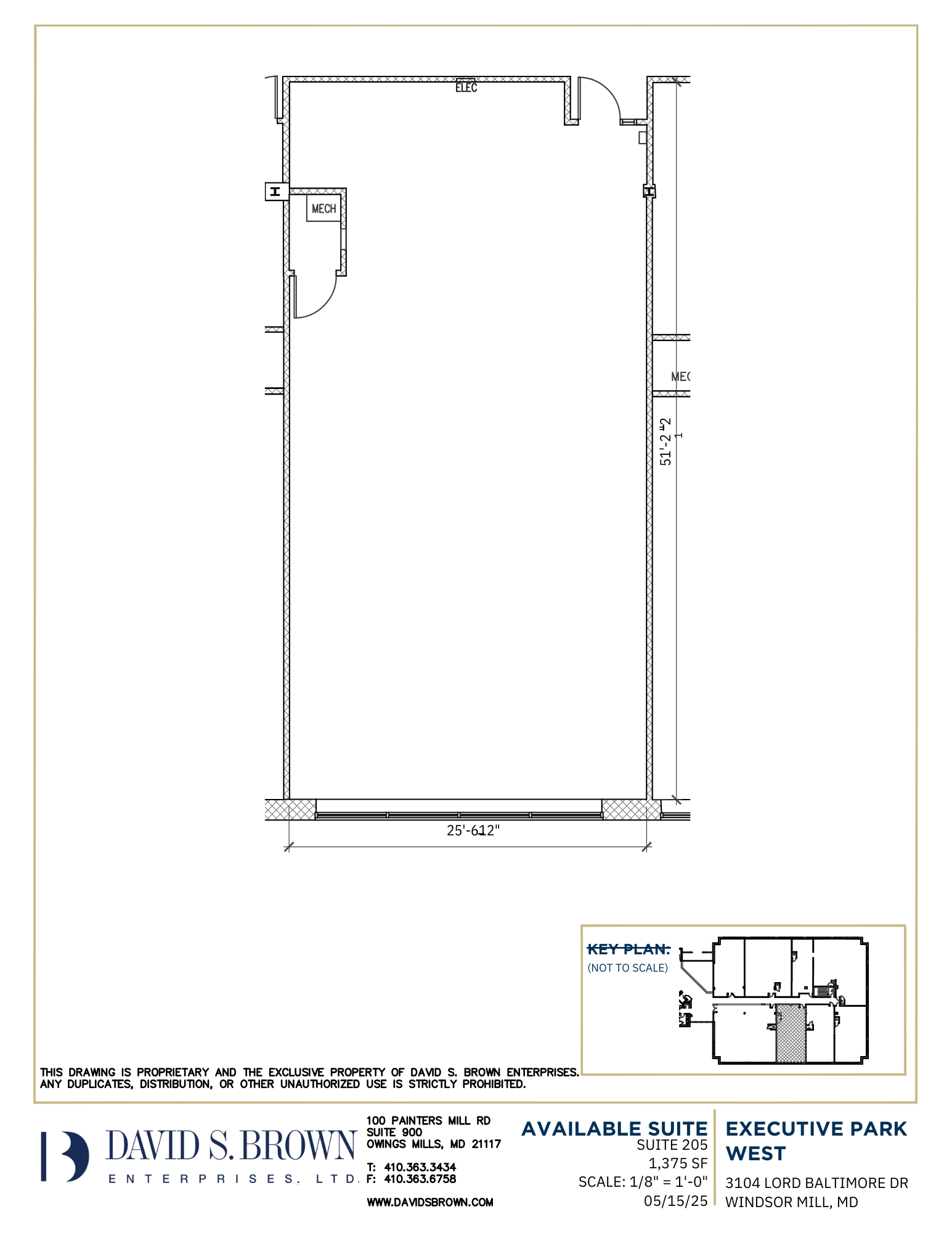 Office Space for Lease at Executive Park West in Baltimore County. Floor Plan 1,375 SF Available for lease in Windsor Mill, MD