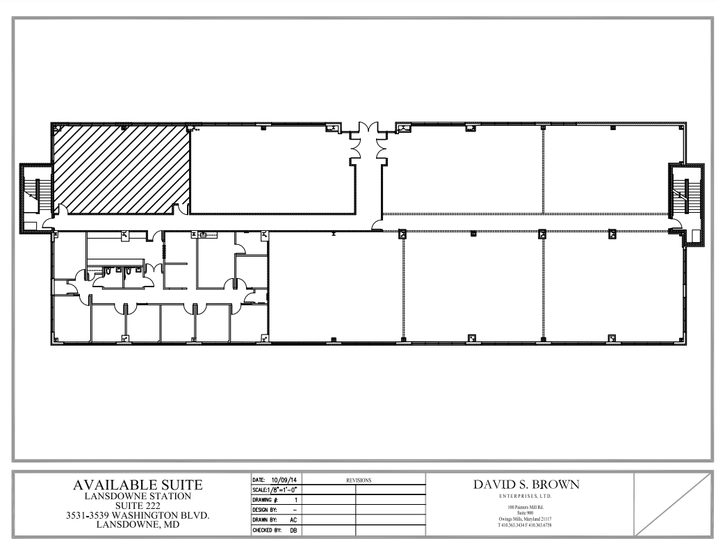 Ready to lease a new space for your business? Book a tour today! Lansdowne Station 3531 - 3539 Washington Blvd Available Suite 222, Lansdowne MD Floor Plan