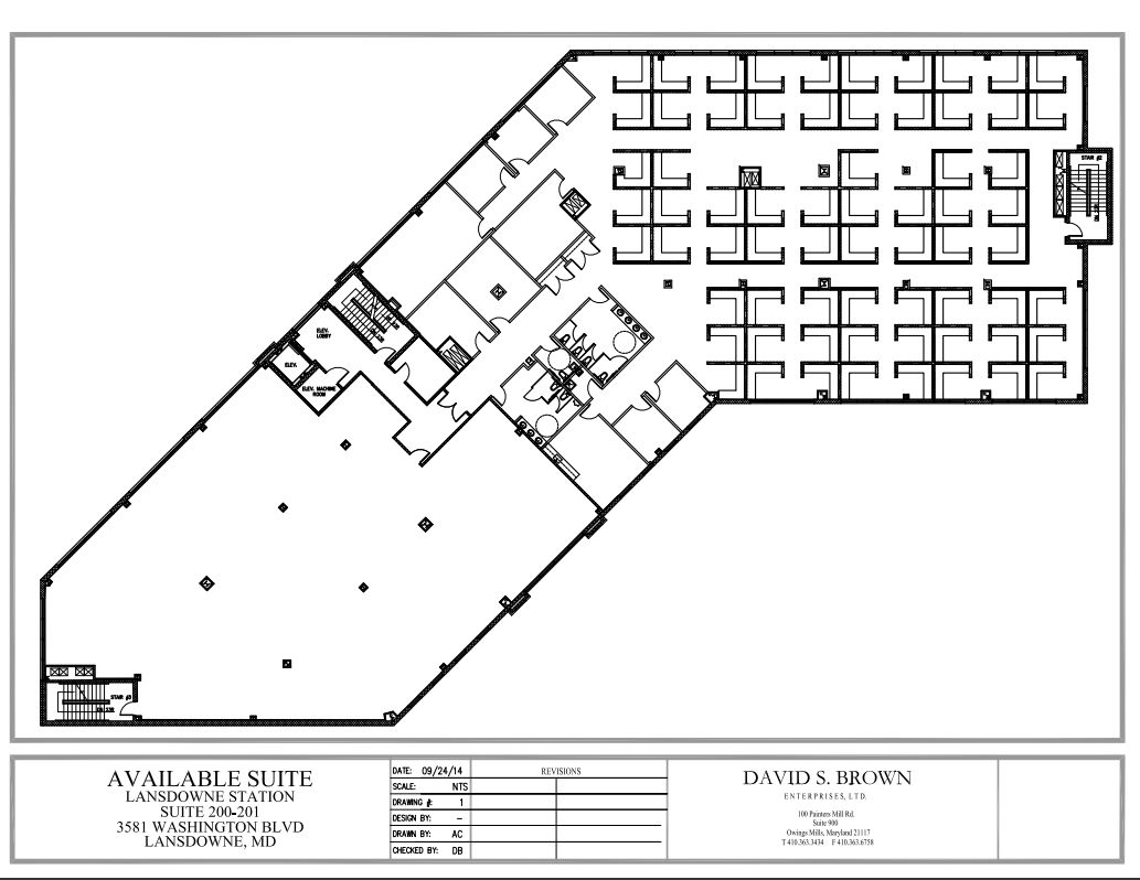 Ready to lease a new space for your business? Book a tour today! Lansdowne Station 3581 Washington Blvd Available Suite 200-201, Lansdowne MD Floor Plan