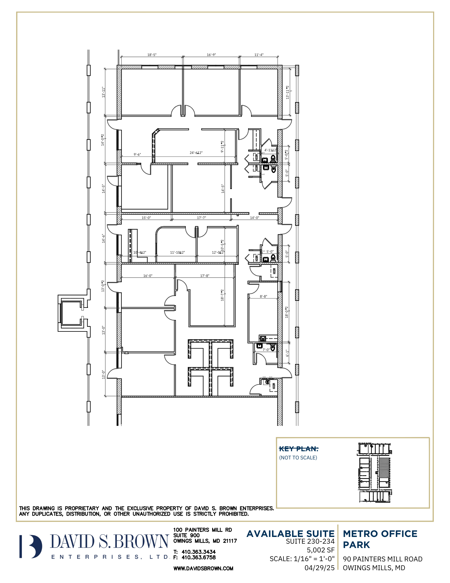 Office Space for Lease Floor Plan in Owings Mills, MD
